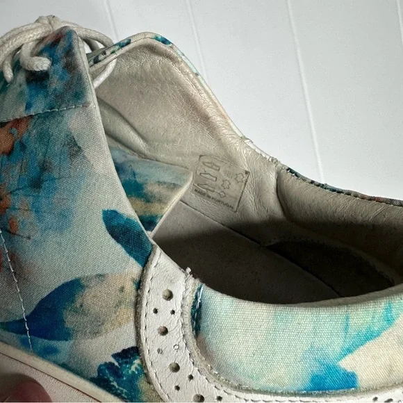 Swear London Watercolor Floral Brogue Casual Shoes - Picture 11 of 12